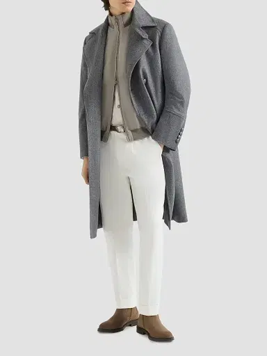 Brunello Cucinelli Men's Bonded Nylon Vest with Thermore Padding - Military | Thumbnail 6 Brunello Cucinelli Men's Bonded Nylon Vest with Thermore Padding - Military | Thumbnail 6