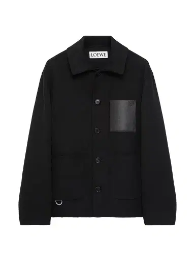 Loewe Men's Wool-Cashmere Workwear Jacket - Black - Size 44 | Thumbnail 1