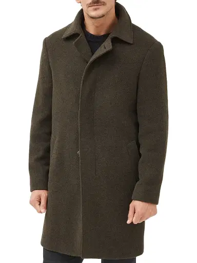 Rodd & Gunn Men's Murchison Wool Peacoat - Olive - Size Small | Thumbnail 3