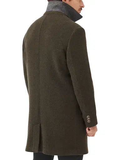 Rodd & Gunn Men's Murchison Wool Peacoat - Olive - Size Small | Thumbnail 4