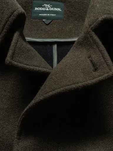 Rodd & Gunn Men's Murchison Wool Peacoat - Olive - Size Small | Thumbnail 5