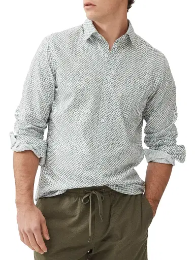 Rodd & Gunn Men's Underwood Geometric Cotton Slim-Fit Shirt - Autumn - Size XL | Thumbnail 3 Rodd & Gunn Men's Underwood Geometric Cotton Slim-Fit Shirt - Autumn - Size XL | Thumbnail 3