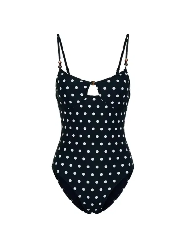 Women's Anela One-Piece Swimsuit - Black  Polka Dot