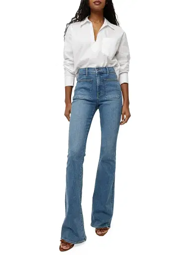 Veronica Beard Women's Beverly Skinny Flare Patch Pocket Jeans - Sierra | Thumbnail 2