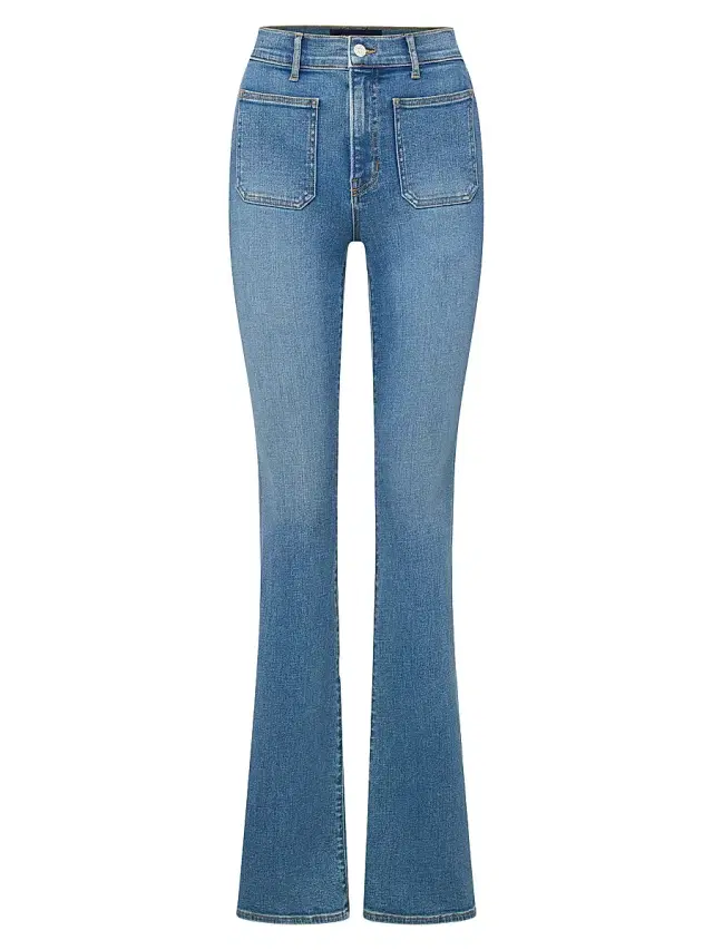 Veronica Beard Women's Beverly Skinny Flare Patch Pocket Jeans - Sierra