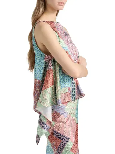 Misa Los Angeles Women's Jana Patchwork-Print Top - Oasis Patchwork - Size XL | Thumbnail 4 Misa Los Angeles Women's Jana Patchwork-Print Top - Oasis Patchwork - Size XL | Thumbnail 4