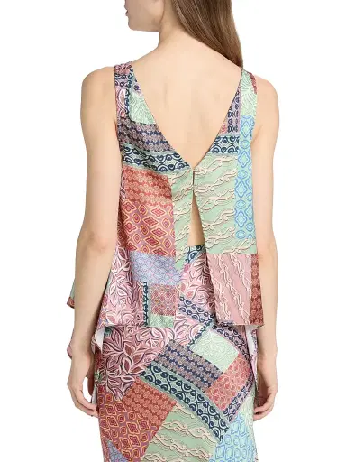 Misa Los Angeles Women's Jana Patchwork-Print Top - Oasis Patchwork - Size XL | Thumbnail 5 Misa Los Angeles Women's Jana Patchwork-Print Top - Oasis Patchwork - Size XL | Thumbnail 5