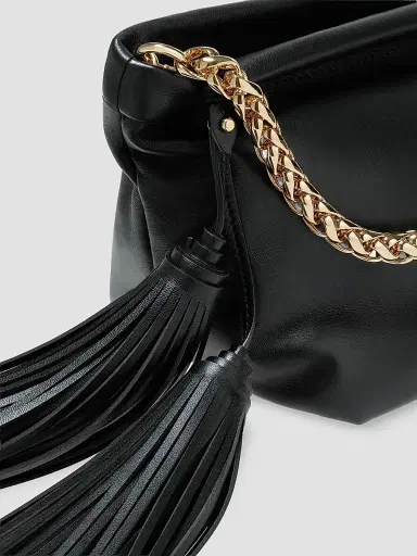 Carolina Herrera Women's Pia  Leather Clutch - Black | Thumbnail 4
