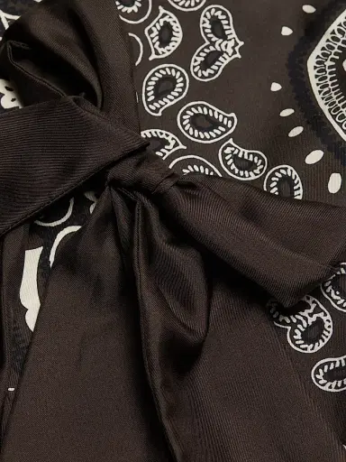 Nili Lotan Women's Solal Bandana Silk Halterneck Top - Brown Ivory Bandana Print - Size XL | Thumbnail 7