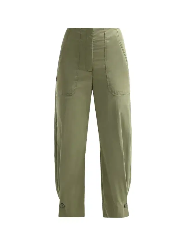 Veronica Beard Women's Stapleton Buttoned Pants - Stone Army