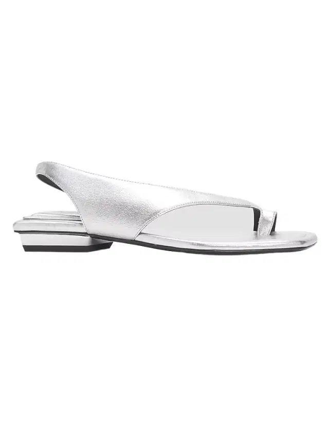 rag & bone Women's Liv 20MM Leather Sandals - Silver