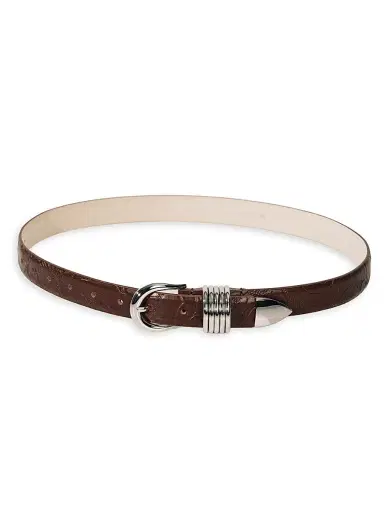 Déhanche Women's Hollyhock Floral-Embossed Leather Belt | Thumbnail 2