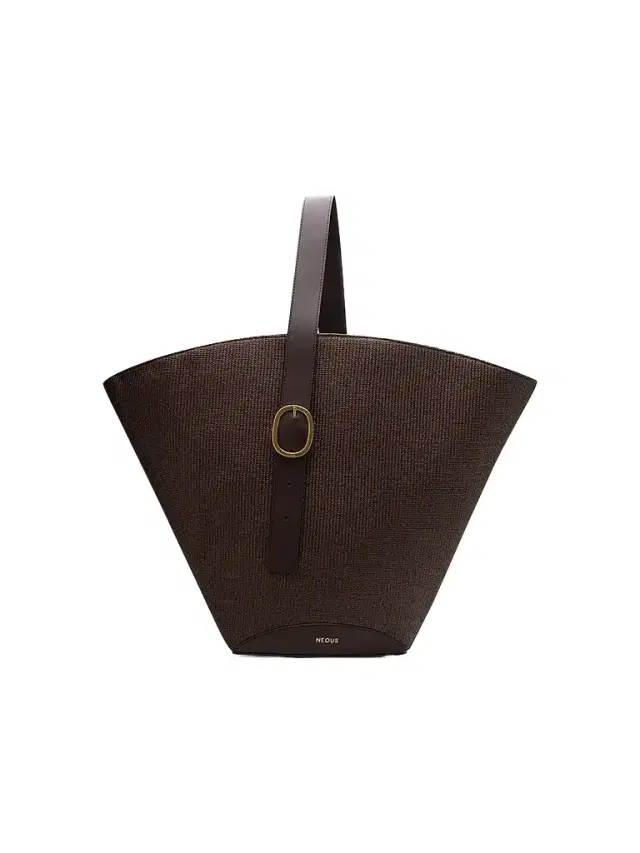 Neous Women's Apehli Raffia-Leather Tote Bag - Dark Chocolate