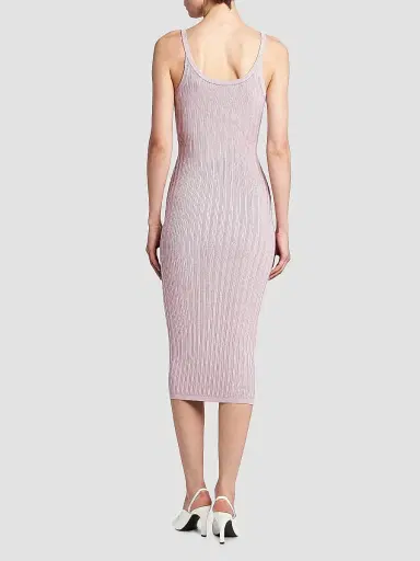 Versace Women's La Vacanza Mesh Rib-Knit Tank Midi-Dress - Light Mauve - Size 2 | Thumbnail 5 Versace Women's La Vacanza Mesh Rib-Knit Tank Midi-Dress - Light Mauve - Size 2 | Thumbnail 5