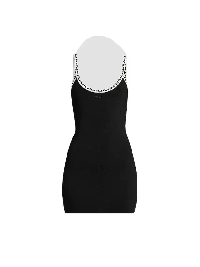 Versace Women's La Vacanza Graphic Trim Tank Minidress - Black