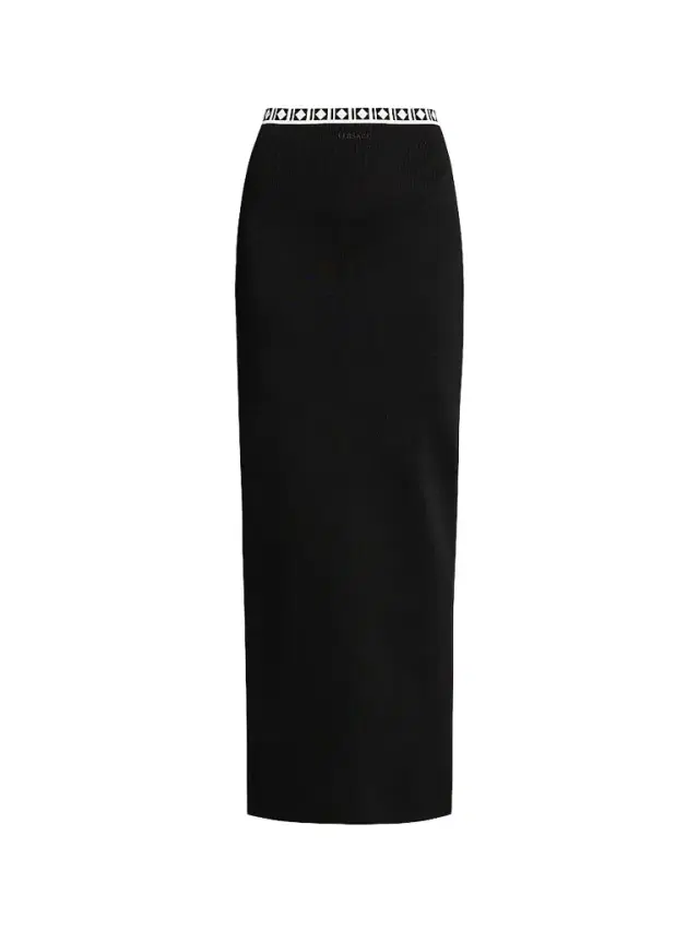 Versace Women's La Vacanza Graphic Trim Maxi Skirt - Black