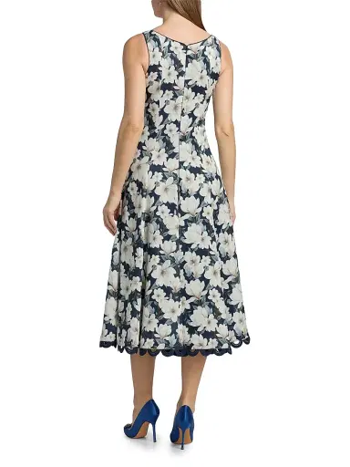 SACHIN & BABI Women's Teresa Floral Linen-Blend Midi-Dress - Midnight Magnolia - Size 14 | Thumbnail 5 SACHIN & BABI Women's Teresa Floral Linen-Blend Midi-Dress - Midnight Magnolia - Size 14 | Thumbnail 5