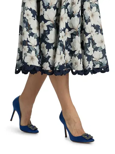SACHIN & BABI Women's Teresa Floral Linen-Blend Midi-Dress - Midnight Magnolia - Size 14 | Thumbnail 6 SACHIN & BABI Women's Teresa Floral Linen-Blend Midi-Dress - Midnight Magnolia - Size 14 | Thumbnail 6