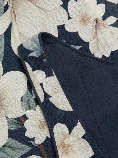 SACHIN & BABI Women's Teresa Floral Linen-Blend Midi-Dress - Midnight Magnolia - Size 14 | Thumbnail 7 SACHIN & BABI Women's Teresa Floral Linen-Blend Midi-Dress - Midnight Magnolia - Size 14 | Thumbnail 7