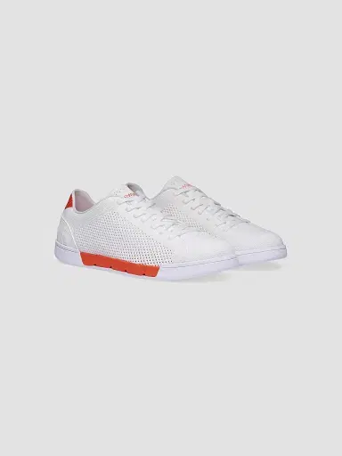 SWIMS Men's Breeze Tennis Knit Low-Top Sneakers - White Swim Orange - Size 15 | Thumbnail 2 SWIMS Men's Breeze Tennis Knit Low-Top Sneakers - White Swim Orange - Size 15 | Thumbnail 2