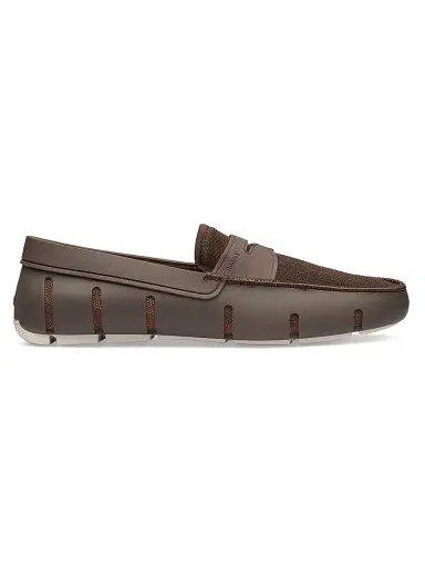 SWIMS Men's Mesh & Rubber Penny Loafers - Espresso Mist - Size 13 | Thumbnail 1
