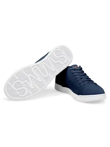 SWIMS Men's Breeze Tennis Knit Low-Top Sneakers - Navy - Size 14 | Thumbnail 4 SWIMS Men's Breeze Tennis Knit Low-Top Sneakers - Navy - Size 14 | Thumbnail 4