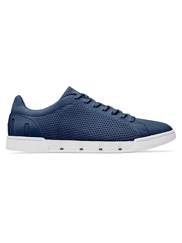 Swims Men's Breeze Tennis Knit Low-Top Sneakers - Navy