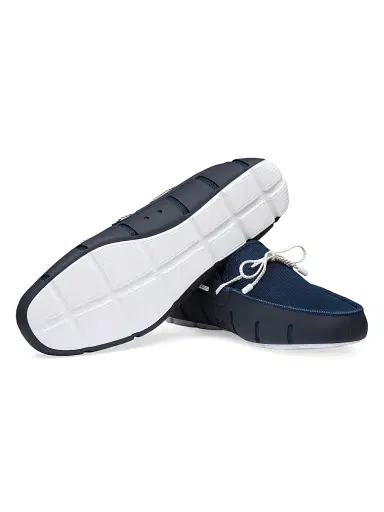 SWIMS Men's Braided Lace Loafers - Navy White - Size 15 | Thumbnail 4 SWIMS Men's Braided Lace Loafers - Navy White - Size 15 | Thumbnail 4