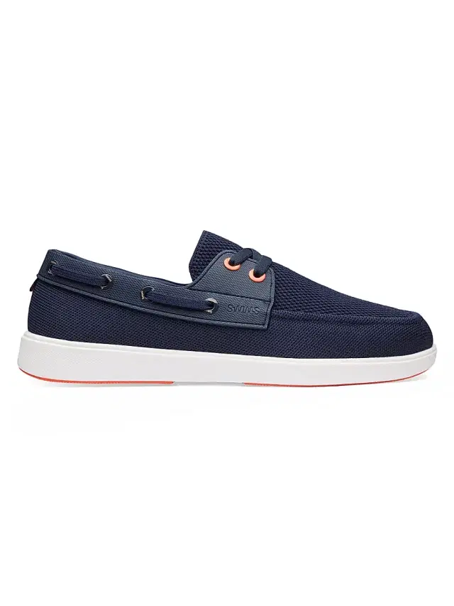 Swims Men's Breeze Boat Shoes - Navy White Orange