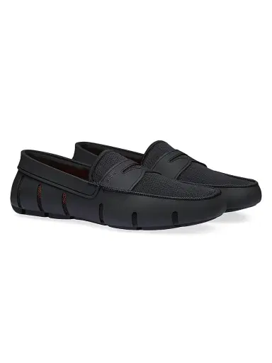 SWIMS Men's Mesh & Rubber Penny Loafers - Black - Size 15 | Thumbnail 2 SWIMS Men's Mesh & Rubber Penny Loafers - Black - Size 15 | Thumbnail 2