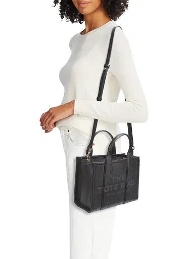 Marc Jacobs Women's The Leather Small Tote Bag - Black | Thumbnail 2