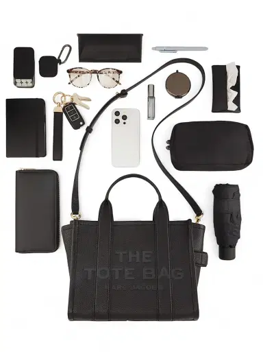 Marc Jacobs Women's The Leather Small Tote Bag - Black | Thumbnail 7