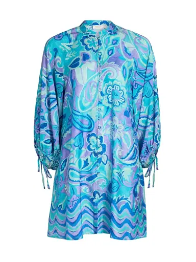 Johnny Was Women's Mulla Floral-Paisley Minidress - Mulla - Size Large | Thumbnail 1 Johnny Was Women's Mulla Floral-Paisley Minidress - Mulla - Size Large | Thumbnail 1