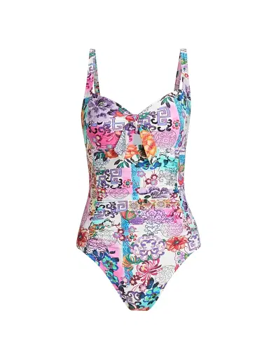 Johnny Was Women's Roseum Ruched Floral One-Piece Swimsuit - Roseum | Thumbnail 1