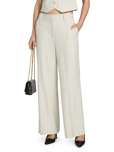 Elie Tahari Women's The Liliana Pinstriped Straight-Leg Pants | Thumbnail 3