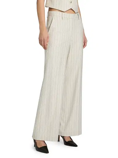 Elie Tahari Women's The Liliana Pinstriped Straight-Leg Pants | Thumbnail 4
