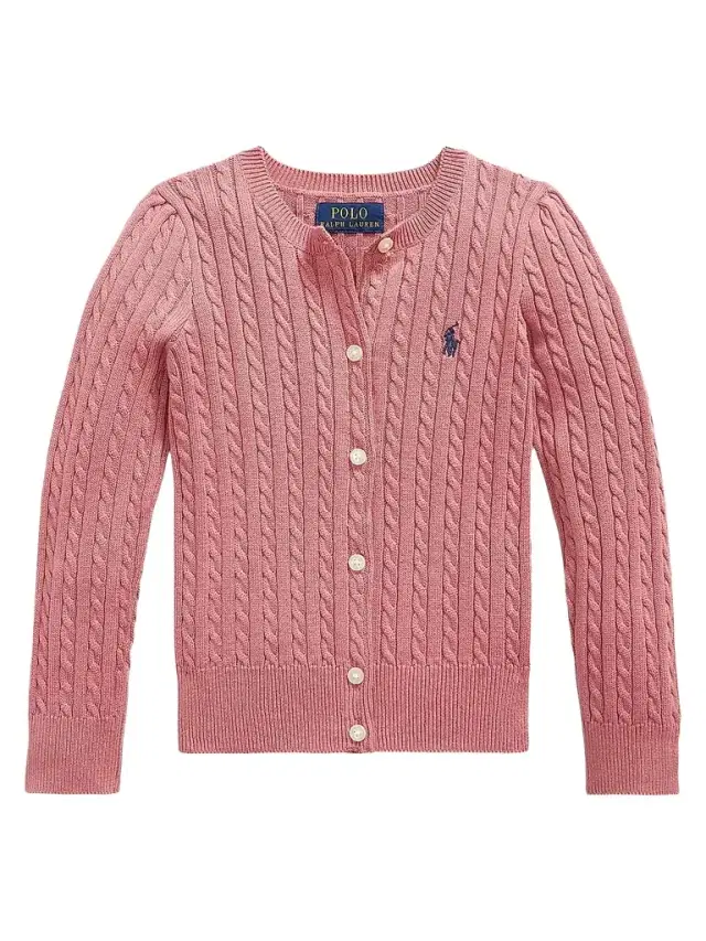 Polo Ralph Lauren Little Girl's & Girl's Cable-Knit Cardigan - Canvas Pink