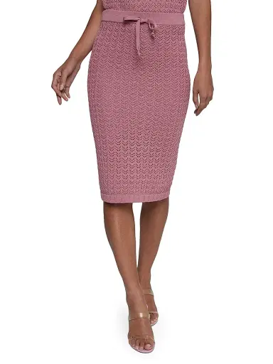 L'Agence Women's Lacen Pointelle-Knit Midi-Skirt - Lilas - Size XL | Thumbnail 3 L'Agence Women's Lacen Pointelle-Knit Midi-Skirt - Lilas - Size XL | Thumbnail 3