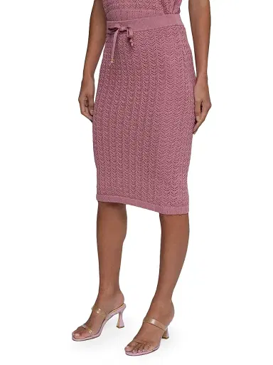 L'Agence Women's Lacen Pointelle-Knit Midi-Skirt - Lilas - Size XL | Thumbnail 4 L'Agence Women's Lacen Pointelle-Knit Midi-Skirt - Lilas - Size XL | Thumbnail 4