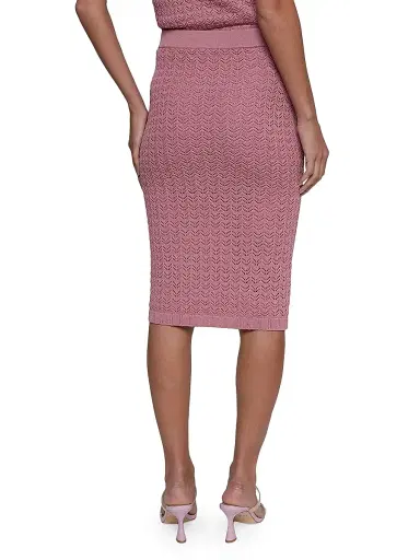 L'Agence Women's Lacen Pointelle-Knit Midi-Skirt - Lilas - Size XL | Thumbnail 5 L'Agence Women's Lacen Pointelle-Knit Midi-Skirt - Lilas - Size XL | Thumbnail 5