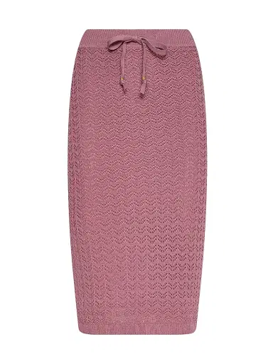 L'Agence Women's Lacen Pointelle-Knit Midi-Skirt - Lilas - Size XL | Thumbnail 1 L'Agence Women's Lacen Pointelle-Knit Midi-Skirt - Lilas - Size XL | Thumbnail 1