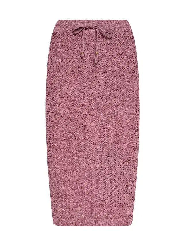 L'AGENCE Women's Lacen Pointelle-Knit Midi-Skirt - Lilas
