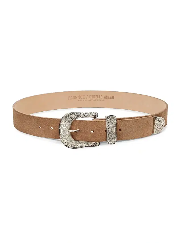 L'AGENCE Women's Otera Leather Belt - Cappuccino