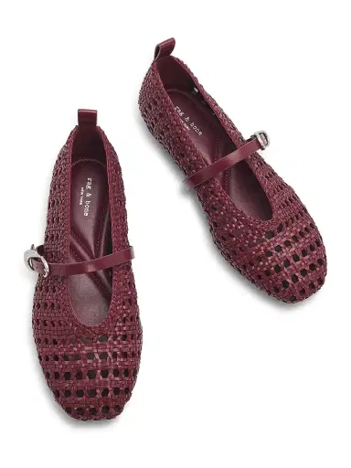 rag & bone Women's Spire Woven Mary Janes | Thumbnail 4
