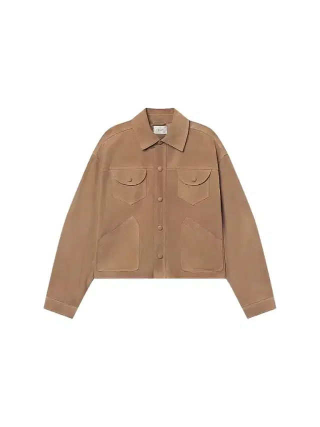 FRAME Women's The Suede Utility Jacket - Chai