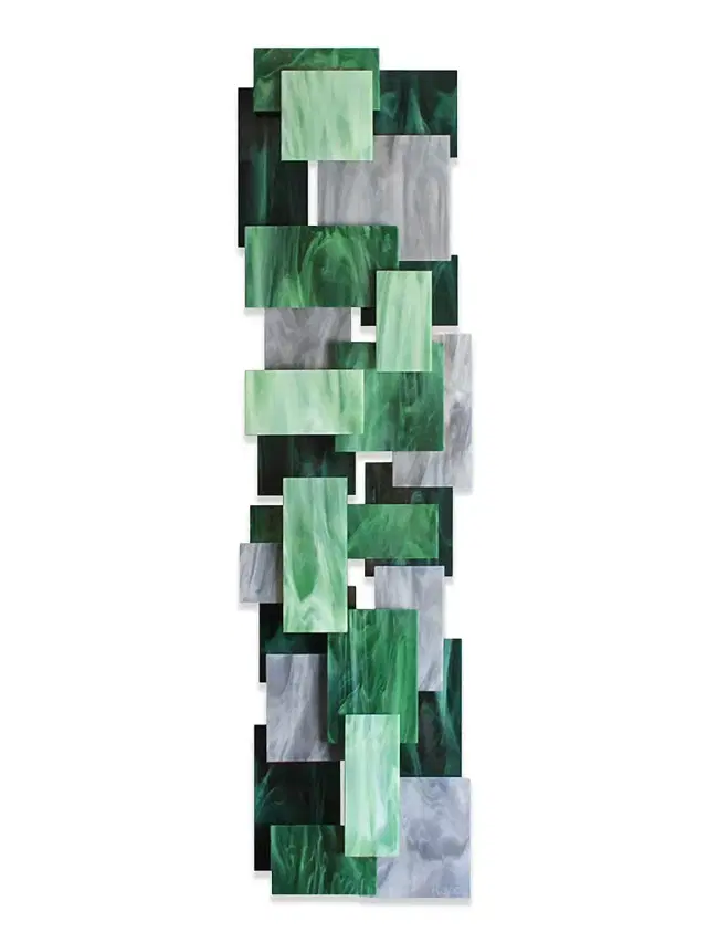 Karo Studios Vertical Wall Sculpture - Green