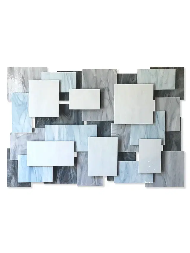 Karo Studios Glass & Metal Wall Sculpture - Gray