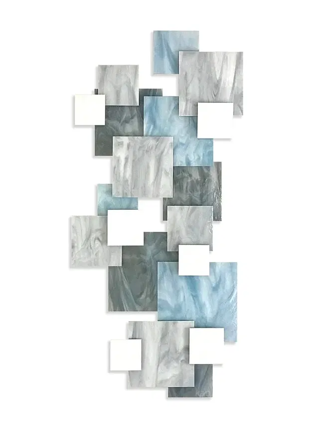Karo Studios Glacial Sunset Vertical Wall Sculpture - Gray