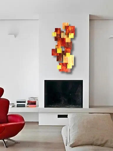 Karo Studios Sunset Vertical Glass Wall Sculpture | Thumbnail 2 Karo Studios Sunset Vertical Glass Wall Sculpture | Thumbnail 2