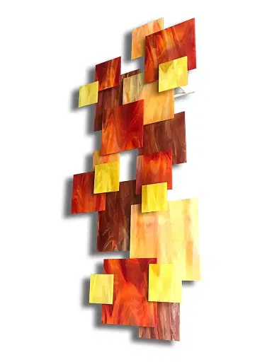 Karo Studios Sunset Vertical Glass Wall Sculpture | Thumbnail 3 Karo Studios Sunset Vertical Glass Wall Sculpture | Thumbnail 3